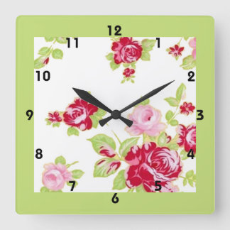 Sommermonate-Hütte Quadratische Wanduhr