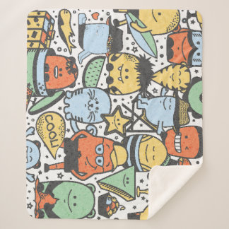Sommermonster, farbenfrohe, nahtlose Muster Sherpadecke
