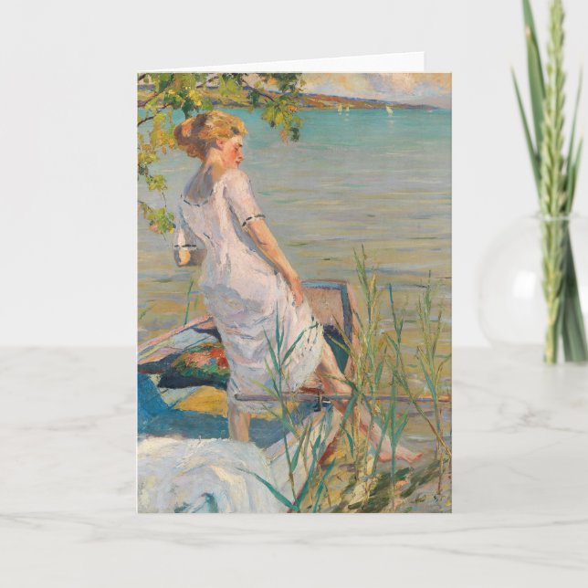 Sommermorgens am Starnberger See | Edward Cucuel Karte (Vorderseite)
