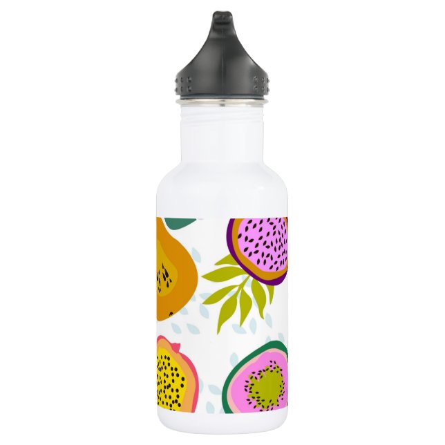 Sommermuster Aquarell niedliche frische Früchte tr Edelstahlflasche (Rechts)