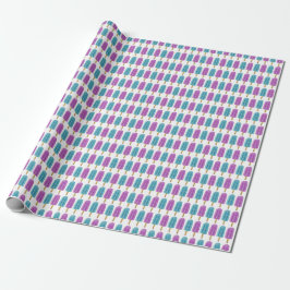 Sommermuster aus blauem und Lila Frozen Pop Geschenkpapier