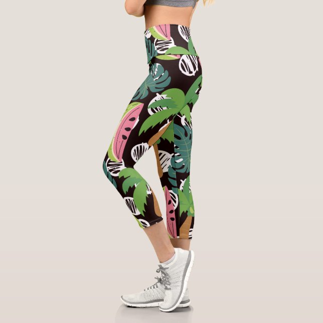 Sommermuster Capri Leggings (Links)