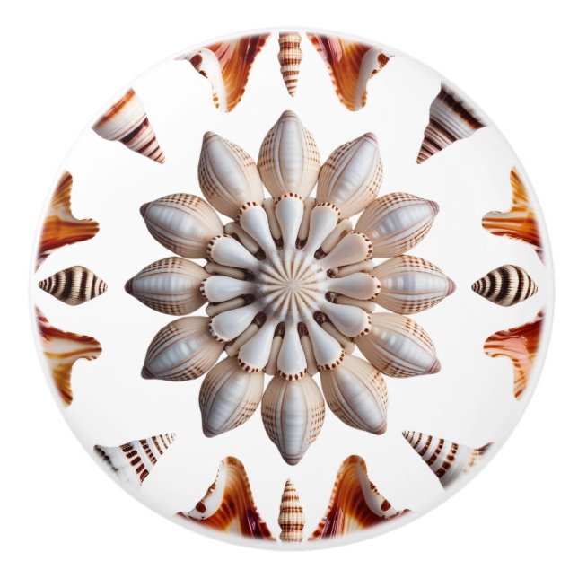 Sommermuster der Muscheln Keramikknauf (Vorderseite)