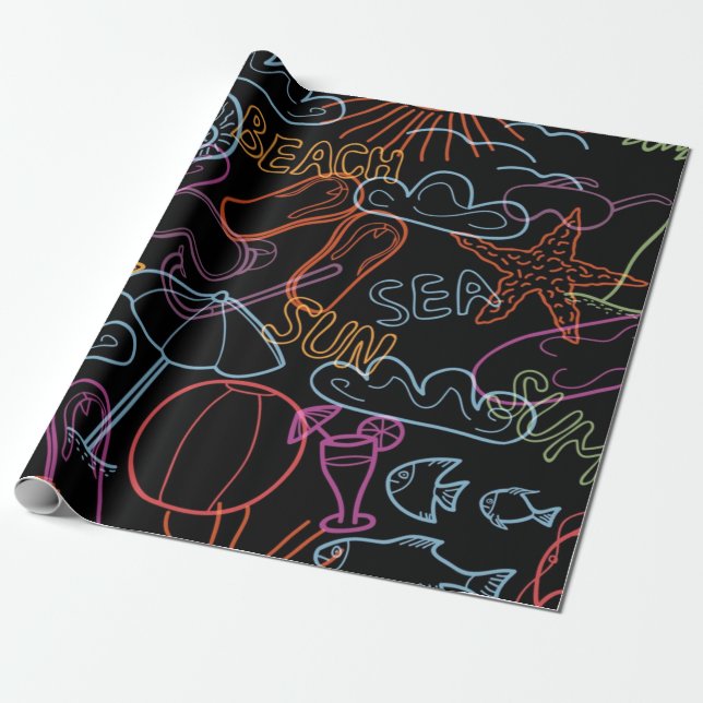 Sommermuster Geschenkpapier (Ungerollt)