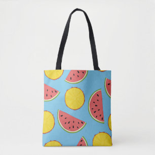 Sommermuster mit Ananas und Wassermelonart,ba Tasche