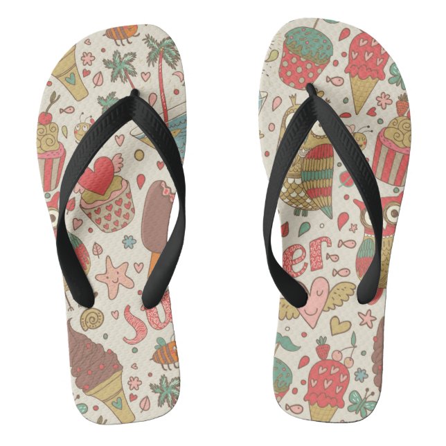 Sommermuster mit Eis Flip Flops (Fußbett)