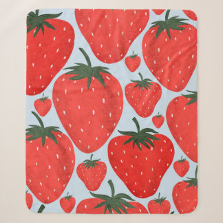 Sommermuster mit leicht abgeschiedenen Erdbeeren Sherpadecke