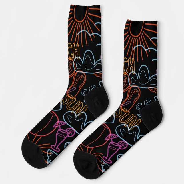 Sommermuster Socken (Linkes Detail)
