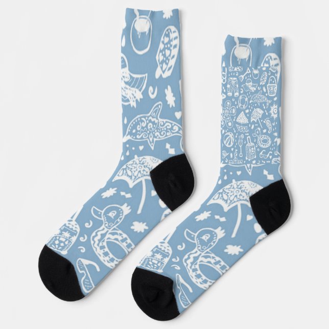 Sommermuster Socken (Linkes Detail)