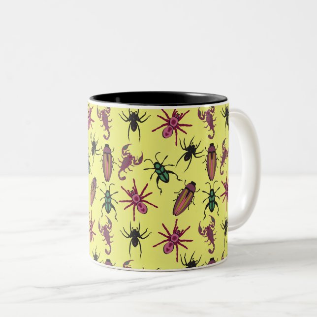 Sommermuster Zweifarbige Tasse (VorderseiteRechts)