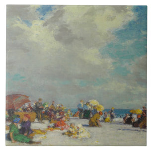 Sommernachmittag am Strand (von E.H. Potthast) Fliese