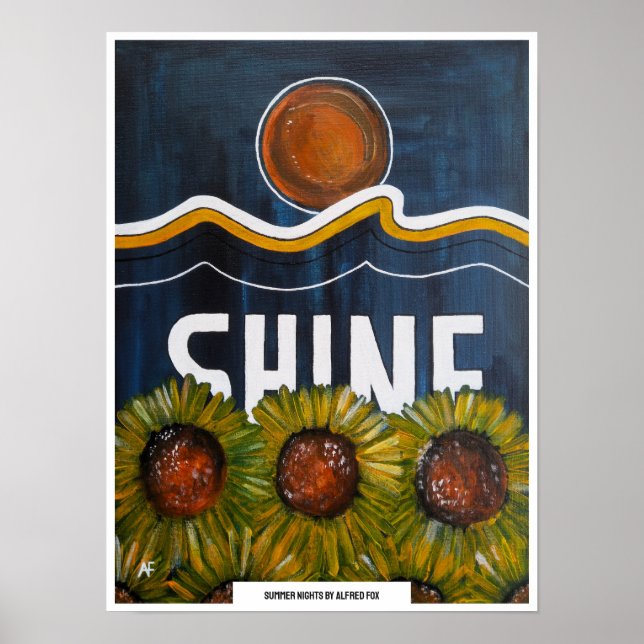 Sommernächte Gemälde von Alfred Fox Poster (Vorne)