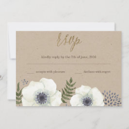 Sommernachts-Blume Hochzeit-RSVP-Karte RSVP Karte