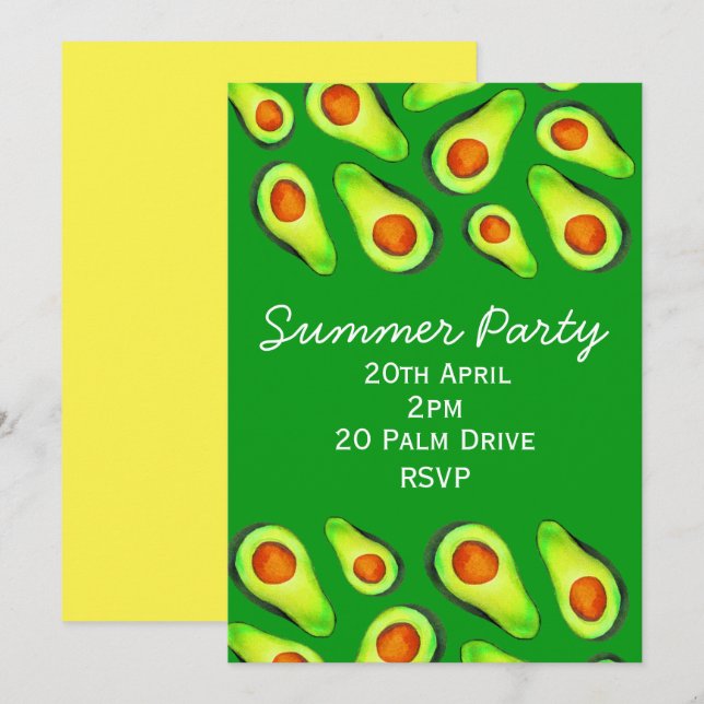 Sommernachtsfest zum Picknick im Garten Party Einladung (Vorne/Hinten)