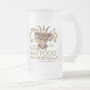 Sommernachtstraum-Zitat (Goldversion) Mattglas Bierglas