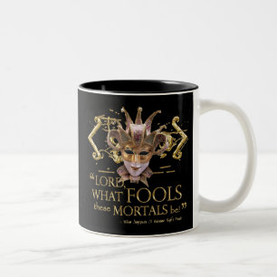 Sommernachtstraum-Zitat (Goldversion) Zweifarbige Tasse