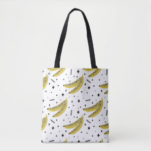 Sommernahtloses Muster mit Bananen in der Pop Art  Tasche