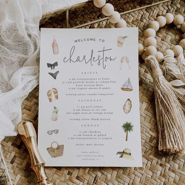 Sommerneutrale Bachelorette Wochenendreise Einladung (Von Creator hochgeladen)