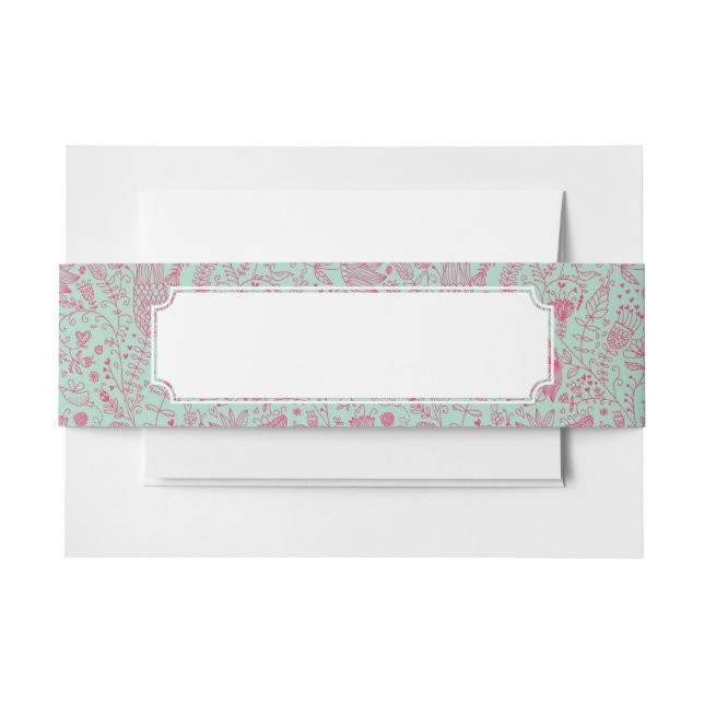 Sommerniedliches Blumenmuster Einladungsbanderole (Vorderseite Beispiel)