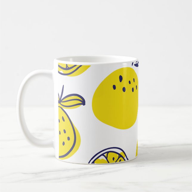 Sommerorangen: Stilvolles Fruchtmuster. Kaffeetasse (Links)