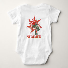 Sommerpalmen Sonne Retro Tropisch Baby Strampler