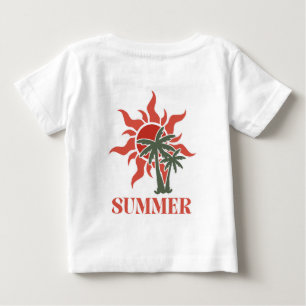 Sommerpalmen Sonne Retro Tropisch Baby T-shirt