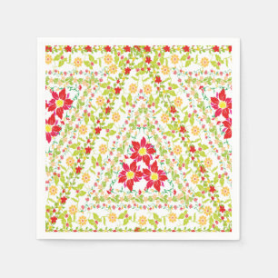 Sommerparadies für tropische Wildblumen Serviette