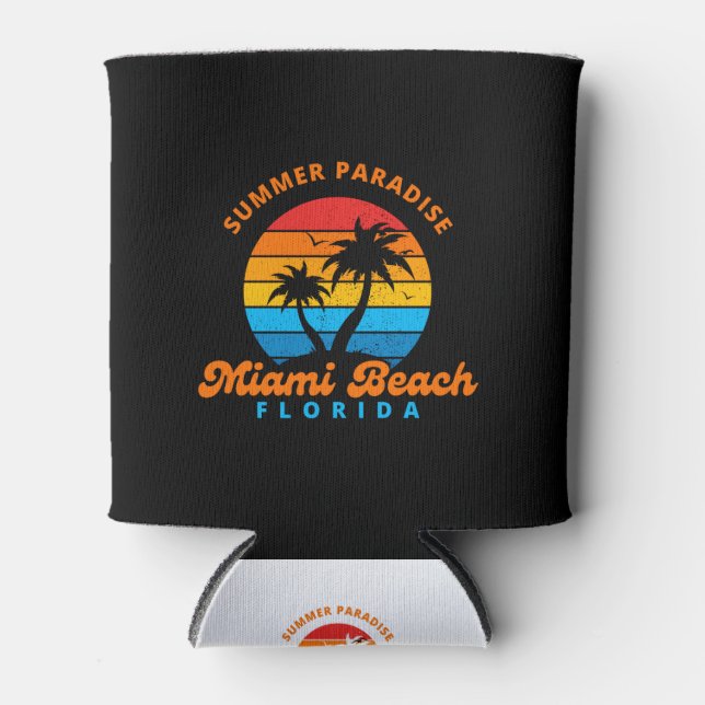 Sommerparadies Miami Beach Florida-Sunset-Palms Dosenkühler (Vorderseite)