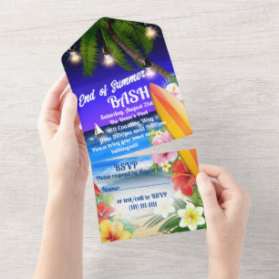 Sommerparty Abschied All In One Einladung