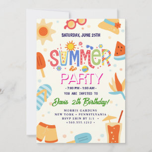 Sommerparty Einladung