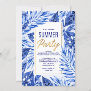 Sommerparty-Einladung in Blau Einladung