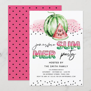 Sommerparty-Folienballon-Buchstaben Melone Einladung