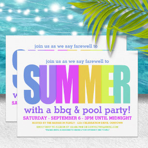 Sommerparty zum Abschluss Einladung