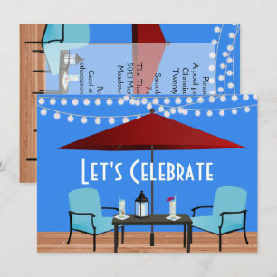 Sommerpatio-Party Einladung