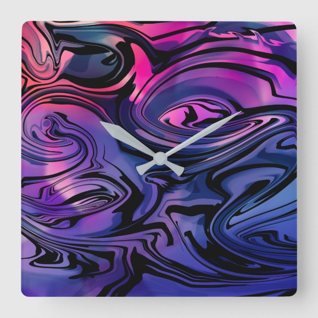 Sommerpause Quadratische Wanduhr (Vorderseite)