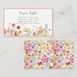 Sommerpfirsichblütendusche Windelwanne Begleitkarte