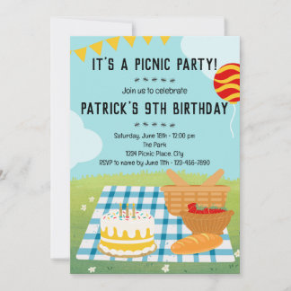 Sommerpiknic zum Geburtstag Einladung