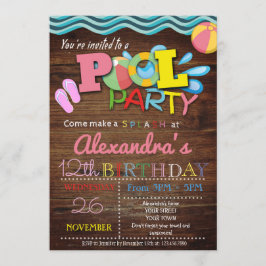 SOMMERPOOL-PARTY EINLADUNG