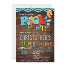 SOMMERPOOL-PARTY EINLADUNG