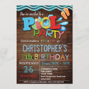 SOMMERPOOL-PARTY EINLADUNG