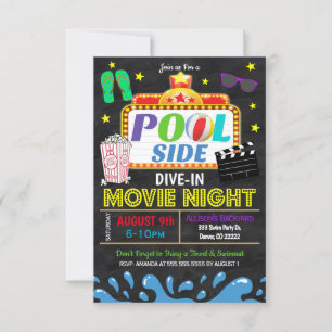 Sommerpool-Tauch-in-Film-Party-Einladung Einladung