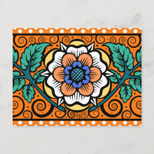 Sommerprimel in Orange - Postkarte