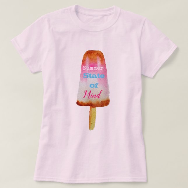 Sommerquotenpopsikel sorbet niedliche Nahrungskuns T-Shirt (Design vorne)
