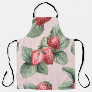 Sommerreife Erdbeeren: Aquarellfarben Rosa Schürze