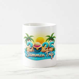 Sommerreise 2025 ☀️ Strandmuster-Tasse Kaffeetasse