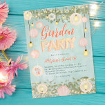 Sommerretro Whimsical Garden Party Sweet 16 Einladung<br><div class="desc">Erleben Sie den Zauber eines Knorchelgarten-Party mit unserer Sommerreklo Sweet 16 Einladung. Grüne Blätter,  hängende Laternen,  Ballons und Lichter an der Saite auf einem hellen,  staubigen blauen Hintergrund verzieren das Märchen.</div>