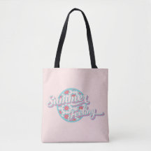 Sommerrosa und blaue Retro-Typografie des Gefühls