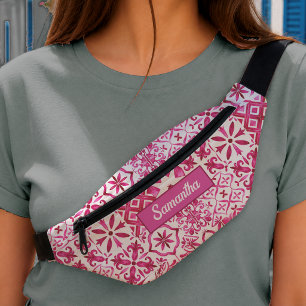 Sommerrotes Majolika-Sizilianisches Mittelmeer-Des Bauchtasche