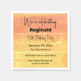 Sommerrustikale Lässig-Gelbpfirsichfeier Serviette