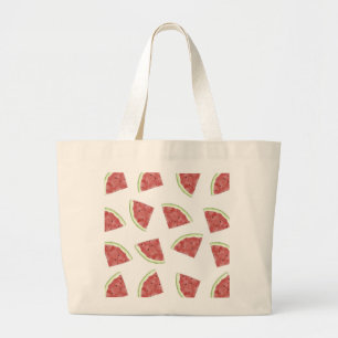 Sommersaftige Wassermelone Jumbo Stoffbeutel